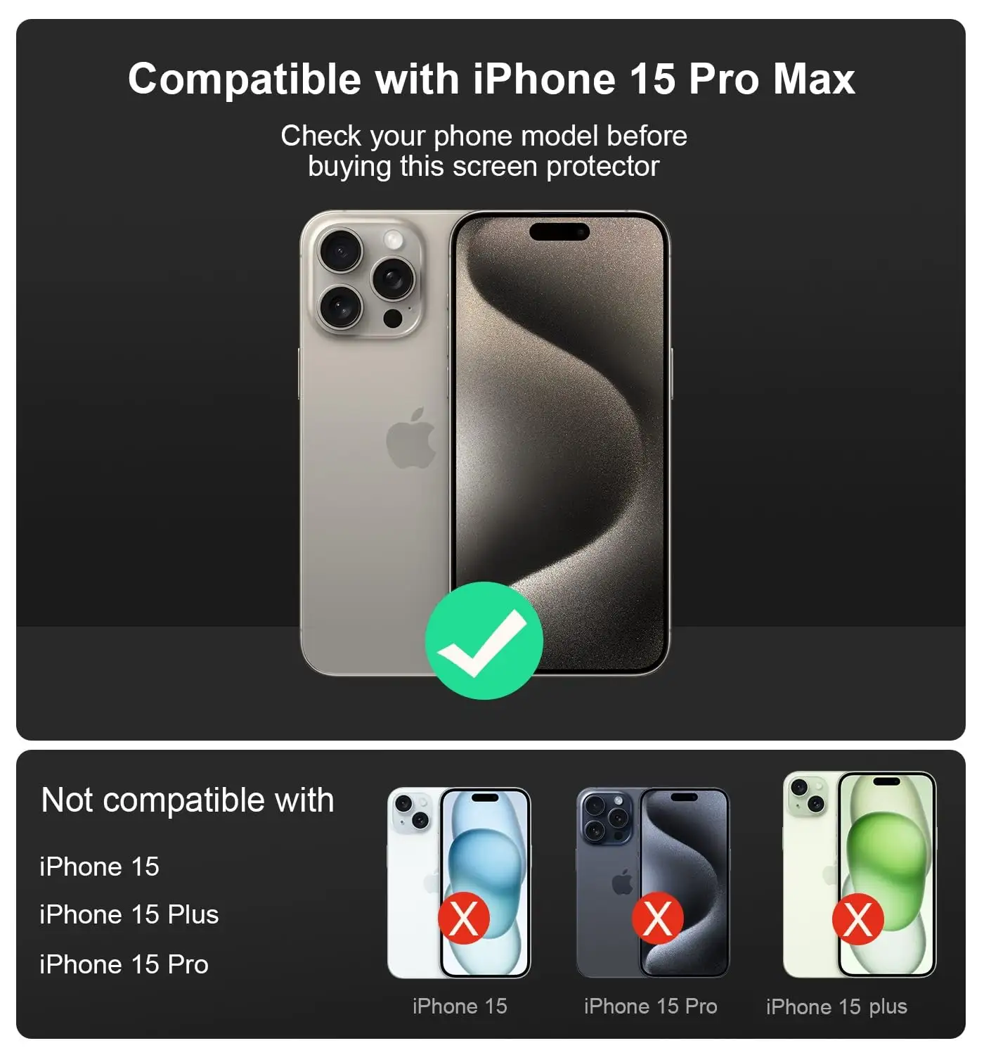 15 Promax 강화 화면 보호기 아이폰 필름 강화 유리 화면 보호기 전체 커버 아이폰 필름 화면 보호기