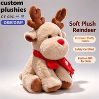 Peluche de Noël Rudolph en gros - Adorable renne avec nez rouge et écharpe pour la décoration intérieure