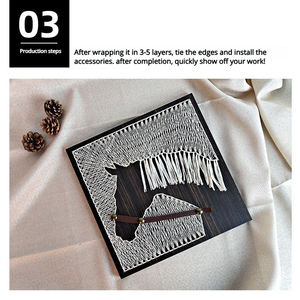 ชุดวัสดุงานศิลปะทำมือแบบสามมิติ ลายเส้นเล็บ พันด้ายไหม <span class=keywords><strong>รูป</strong></span><span class=keywords><strong>ม้า</strong></span> สำหรับงาน DIY ของขวัญสร้างสรรค์ สไตล์จีน แบบไม่มีกรอบ - Product Image 4