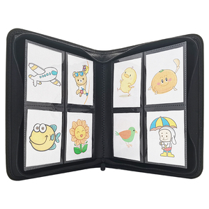 Modenqiu Classeur à fermeture éclair personnalisé à 4 pochettes pour collection de cartes de <span class=keywords><strong>jeu</strong></span>/d'animation <span class=keywords><strong>Porte</strong></span>-cartes en cuir PU - Product Image 4