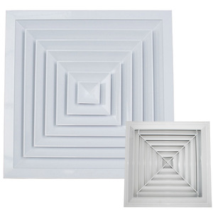 Trung Quốc Sản Xuất Hvac Bộ Phận Hệ Thống Vuông Nhôm Lưới Tản Nhiệt Trần Không Khí Khuếch Tán - Product Image 1