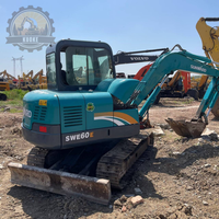 Offre Spéciale : Excavatrice sur chenilles SWE60E d'occasion, 6 tonnes, moteur et pompe d'origine, excellent état de fonctionnement, exportation mondiale