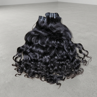 Pengiriman Cepat Rambut Keriting India Mentah 100% Rambut Manusia Asli / Ekstensi Rambut Keriting India Alami Harga Grosir Pabrik