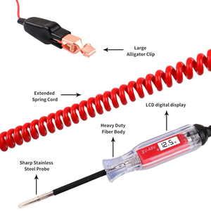 Probador de Circuitos KLP 3V-48V 12V con Pantalla Digital, Prueba de Luz y Bobina Retráctil para Coche, Motocicleta, Camión, Herramienta con 12 Meses de Garantía - Product Image 3