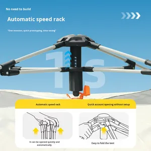 Tente de <span class=keywords><strong>camping</strong></span> extérieure 3-4 <span class=keywords><strong>personnes</strong></span>, monocouche, entièrement automatique, pliable, portable, ouverture rapide, imperméable, anti-UV, en tissu Oxford - Product Image 2