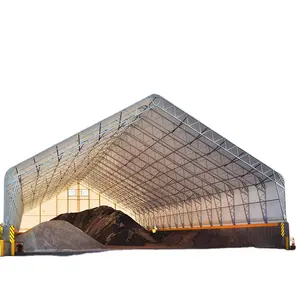 מפעל מחסן אחסון תעשייתי אוהל אולמות אלומיניום מתכת מסגרת 0.55Kn רוח שלג חמים טעינה מח"ש מסבך מבנה למכירה