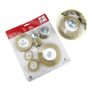 Lot de 6 brosses métalliques en laiton avec tige de 6 mm pour <span class=keywords><strong>perceuse</strong></span>, pour nettoyer la <span class=keywords><strong>rouille</strong></span>, la peinture, l'oxyde et les soudures, outil de polissage - Product Image 2