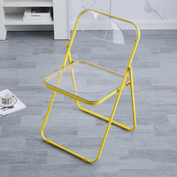 Chaises pliantes en plastique transparentes pour l'extérieur et l'intérieur, camping, pique-nique, mariage, fête, événement, portables