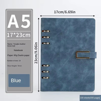 DABENYING A5 Carnet de notes en PU imperméable à feuilles mobiles détachables, Agenda professionnel, Cahiers rechargeables en gros, Carnet à anneaux