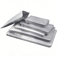 Sachet en aluminium argenté à trois côtés scellable sous vide de qualité alimentaire pour l'emballage et le stockage en vrac des aliments, pochette rétractable