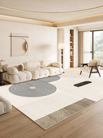 Tapis doux imprimé abstrait pour salon, imitation cachemire, résistant aux taches, pour chambre à coucher