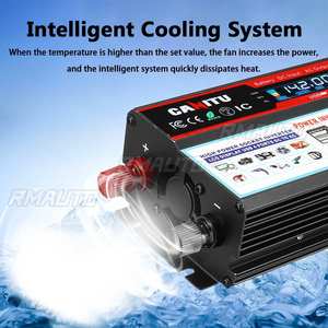 Convertisseur de puissance 6000W avec écran LCD pour voiture, transformateur de voiture DC12V/24V vers AC110V/220V, 4 ports USB, convertisseur automobile - Product Image 5