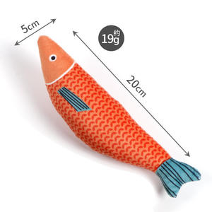 Juguetes de Peluche con Forma de Pez, Rellenos de Hierba Gatera, con Sonido de Papel Arrugado, Duraderos, Interactivos, para Gatos de Interior, <span class=keywords><strong>8.1</strong></span> Pulgadas, para Todas las Razas - Product Image 6