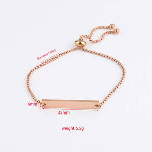 Pulsera y brazalete de moda de acero inoxidable 316L resistente al agua y al deslustre, chapado en oro de 14K y 18K, ajustable, para mujer. - Product Image 6