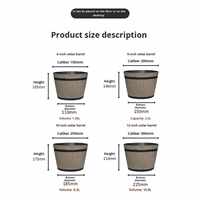 Pot de fleurs en plastique durable, design imitation bois, pour balcon, jardin, décoration, idéal pour les succulentes et les légumes, directement de l'usine