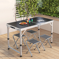 Table de pique-nique pliante GARIDA et ensemble de chaises GCFT-S010