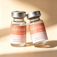 Étiquettes personnalisées haute adhérence pour emballages de peptides, en PET transparent, 2 ml, 3 ml, 5 ml, 10 ml, pour usage de recherche en laboratoire uniquement