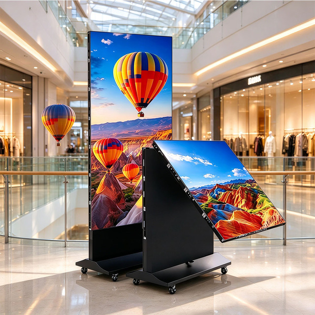 OEM Factory Direct P2 P2.5 Foldable LED Poster Display 640x1920 IP65 Portable Digital Signage Screen Brand Event Trade Show