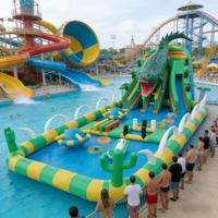 Toboggan aquatique gonflable géant en PVC de qualité commerciale DST, capacité 500 kg, logo personnalisé, garantie 3 ans pour les carnavals