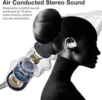 Konduksi Udara Nirkabel Sejati untuk Headphone Open Ear Earbud Mikrofon Ganda Tahan Air IPX-5 Waktu Putar 3-5 Jam-iPhone/Android