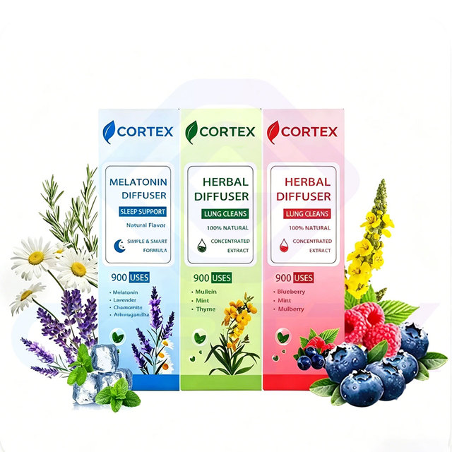 Cortex All Natural Swap Herbal Diffuser Pen, Detox Diffuser with Mullein, Thyme & Mint for Better Breathing