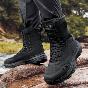 TSB108 Men Black AS33 High Top <b>Hiking</b> <b>Boots</b> Mesh Breathable Outdoor All Seasons Non Slip Durable Walking Shoes - Product Image 6