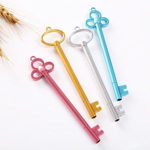 Key Shaped Neutral Pen Metal Needle Tip Gel Pen Office School Use Caps Closure <b>Plastic</b> Shell P 0323 - Product Image 2