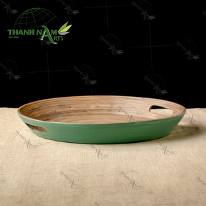 Vaisselle légère et durable pour les repas Plateau de service en bambou-Plateau de nourriture écologique pour la maison, la cuisine ou le restaurant - Product Image 1