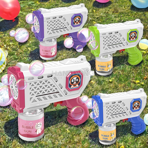 مسدس ألعاب إلكتروني للأطفال <span class=keywords><strong>2</strong></span> في 1 من البلاستيك ABS يطلق فقاعات ورش الماء متعدد الألوان للجنسين موديل 777-55A للاستخدام الخارجي - Product Image 2