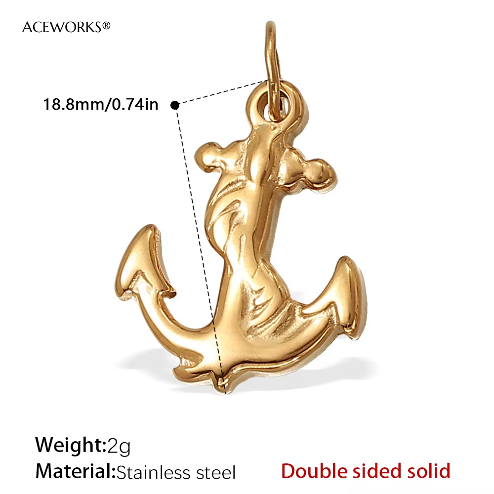 Pj460g double-sided Anchor pendant