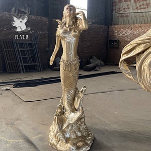 Beautiful <strong>Mermaid</strong> <strong>Statue</strong> Cast <strong>Bronze</strong> <strong>Mermaid</strong> Fountain <strong>Mermaid</strong> Sculpture - Product Image 2