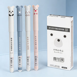 Nouvel Arrivage Stylo Gel Effaçable Bleu à Encre Aqueuse Pointe Aiguille 0,5 mm avec Logo Personnalisé, Capuchon en Plastique <span class=keywords><strong>au</strong></span> Design Mignon et Gomme à Effacer Intégrée pour Étudiants - Product Image 3