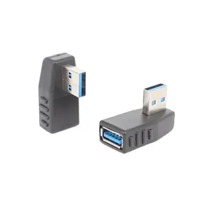 각도 90 도 왼쪽 오른쪽 USB 3.0 어댑터 잭 유형 암 커플러 젠더 커넥터 USB 체인저 플러그