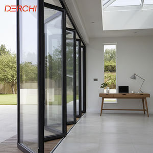 Di alta qualità a basso prezzo standard di taglio termico in alluminio Bi piega esterno in vetro Bifold pieghevole porte a fisarmonica - Product Image 4