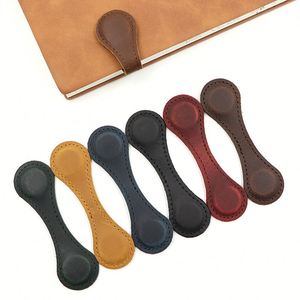 Double Sided Magnet <b>Bookmark</b> Clips Genuine Leather Markers Vintage Book Marks for Reading - Product Image 1