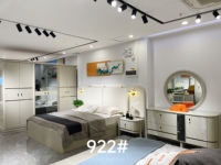 Personnalisation de lit au design de luxe moderne Blanc/Noir Chambre à coucher Hôtel Tissu synthétique moderne en promotion Offre Spéciale