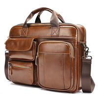 Sac à main en cuir véritable pour homme, sac messager, sacoche pour ordinateur portable, sac de voyage d'affaires, sac souple