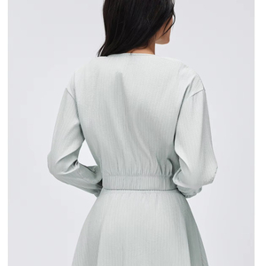 Veste de sport respirante à séchage rapide pour le tennis et le golf, manches longues, fine, zippée, pour femmes, ensembles de jupes de tennis fitness - Product Image 4