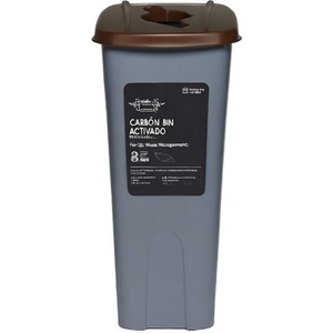 Contenitore per Riciclaggio con Coperchio Aperto Marrone, Capacità 85 L per Gestione Rifiuti - Product Image 2