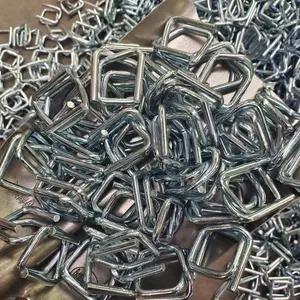 Polyester kompozit kordon askısı manuel ambalaj için galvanizli tel tokaları Metal klip