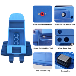 סירת דיג מפלסטיק עמידה וחזקה, מתאימה למשפחה, ניידת ועמידה. - Product Image 6