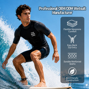 Combinaison de plongée personnalisée à manches courtes de 2 mm avec fermeture éclair dorsale pour homme, néoprène flexible, coutures GBS, séchage rapide, pour le surf, la plongée et la natation - Product Image 2