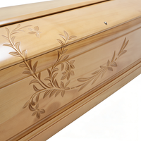 Ataúd de Madera de Paulownia de Estilo Europeo con Acabado Mate Ecológico de 27 mm de Grosor para Funerarias, Venta al Por Mayor