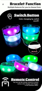 Elegante pulsera LED resistente al agua con hebilla activada por sonido para bodas, fiestas, conciertos, festivales, bares - Product Image 3