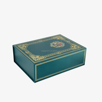 Boîte de livre magnétique d'estampage d'or de luxe haut de gamme Logo personnalisable réutilisable et Portable pour l'emballage de vin et de cadeau