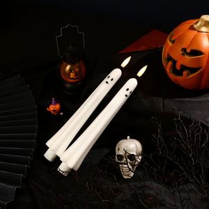 Bougie LED en paraffine en forme de cône fantôme mignon pour Halloween, décoration d'ambiance - Product Image 1
