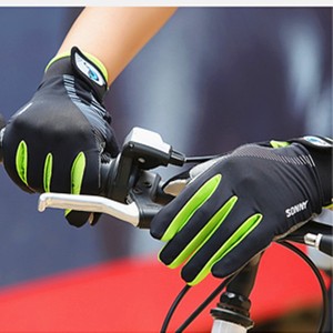 Cycling <b>Gloves</b> <b>Red</b> And Blue Wear Resistant For Mountain Bike Riding Unisex Adult Size One Size - Product Image 2