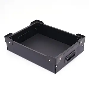 3毫米4毫米6毫米黑色yp-eu05 600*400 * 120毫米ESD PP防静电电子储物盒