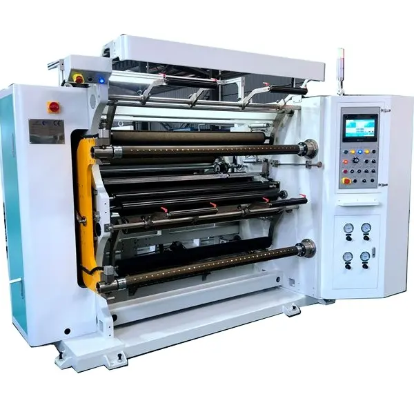 Máquina cortadora de rebobinado de lámina de estampado en caliente transparente de fábrica china personalizada