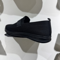 Mocassins décontractés pour hommes à plateforme, respirants, en maille légère, semelle souple, noirs, pour la marche quotidienne, antidérapants